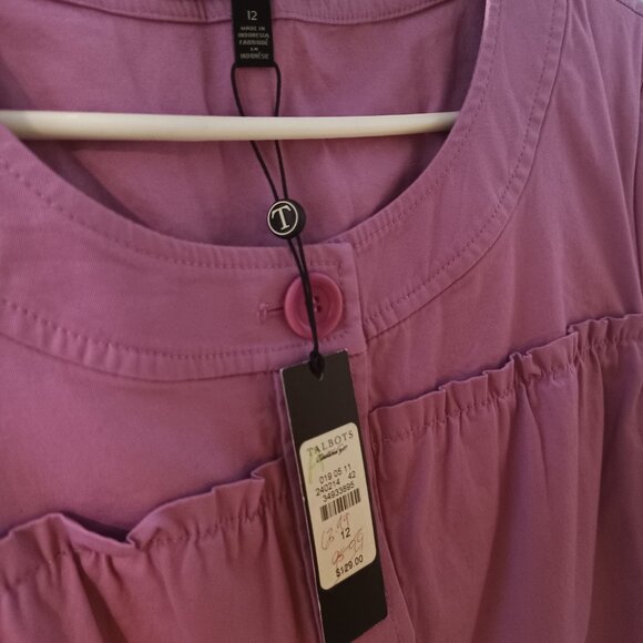 Talbots top purpilish-pink 12 - Picture 6 of 10